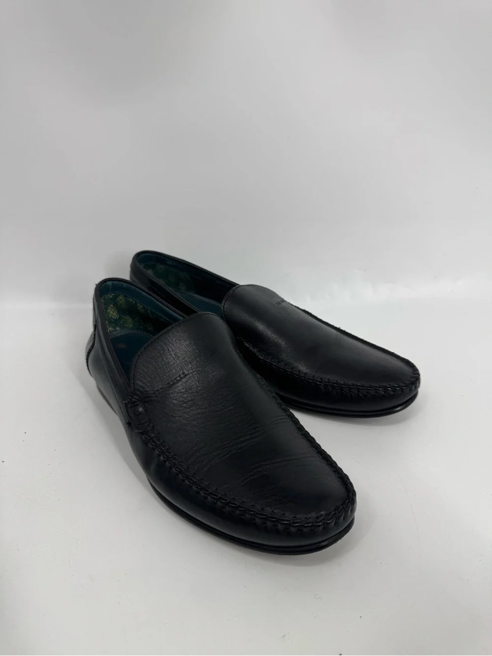 Ted Baker SIMEEN 2 Leather Slip-On Loafers Black Mens Dress Shoes Size 8